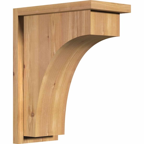 Ekena Millwork Huntington Smooth Corbel w/Backplate, Western Red Cedar, 7 1/2"W x 14"D x 18"H COR08X14X18HUN01SWR - main